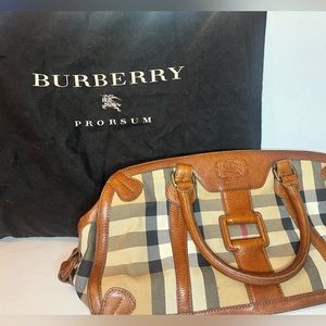 Burberry Prorsum nova check handbag! Beautiful. Leather handles and trim